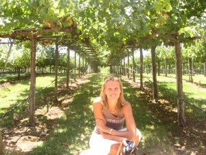 Caz at the wineries