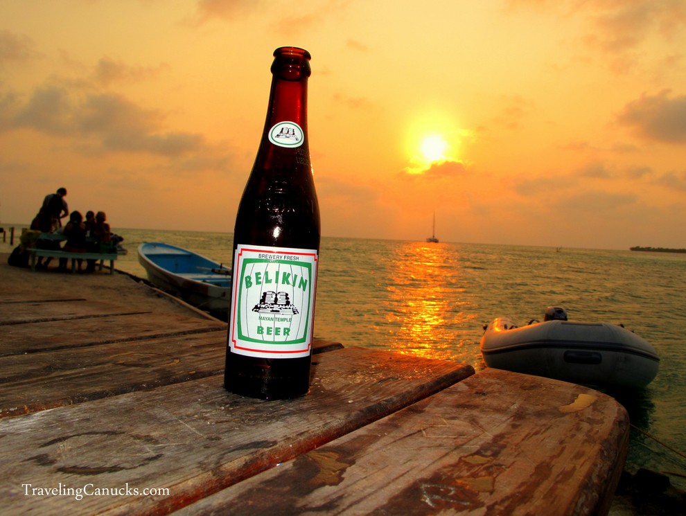 Belikin Beer, Caye Caulker sunset