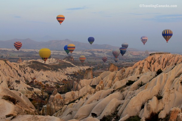 Floating high above Cappadocia in a Hot Air Balloon