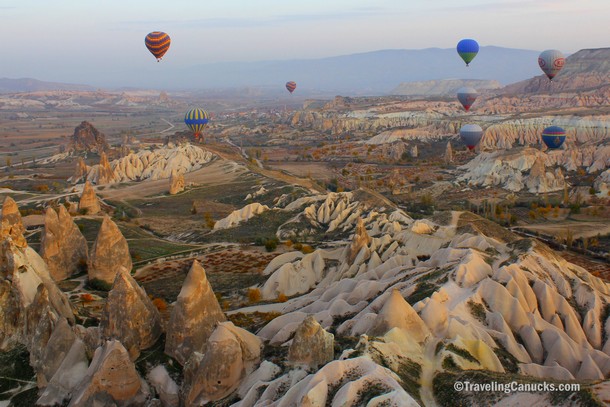 Floating high above Cappadocia in a Hot Air Balloon