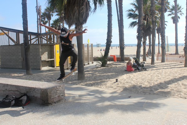 Skateboarder, Santa Monica Boardwalk, California