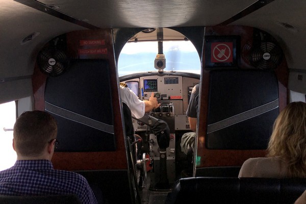 Inside Seaplane in British Columbia
