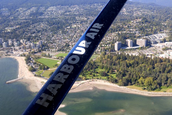 Seaplane flight in British Columbia, West Vancouver