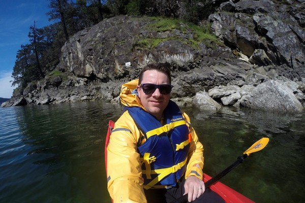 Kayaking, South Pender Island, Gulf Islands, British Columbia, Canada