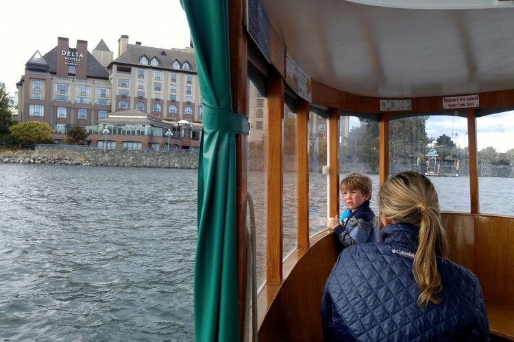 Inside the Victoria Harbour Ferry in Inner Harbour