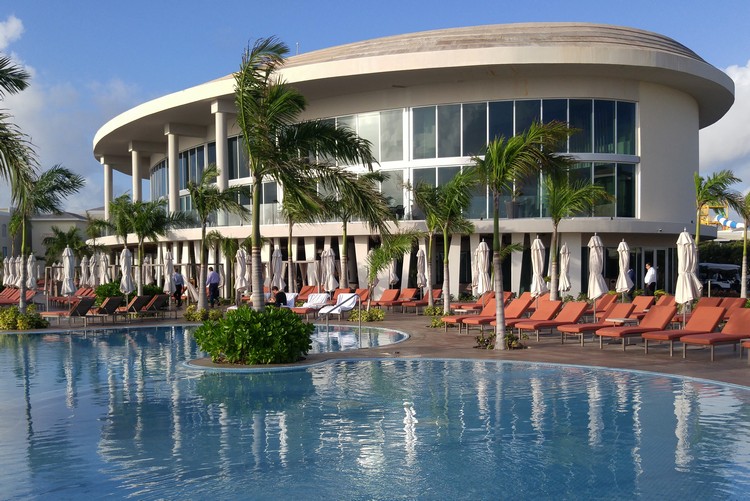 Sales Building, Pool Buffet at The Grand at Moon Palace Cancun Mexico