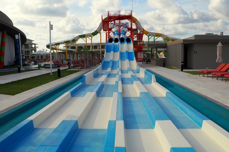 Water slides at The Grand at Moon Palace Resort Cancun Mexico