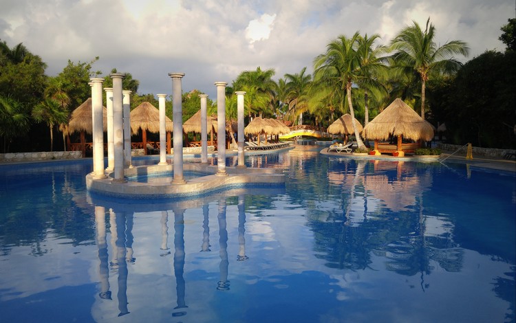 Pool at Iberostar Paraiso Beach, Riviera Maya, Mexico