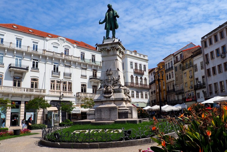 Statue, Main Square, Coimbra, Portugal