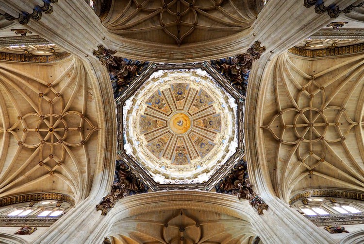 dome inside Salamanca Cathedral, Spain