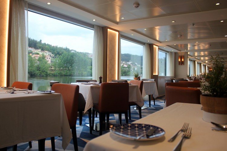 Dining room, Viking Osfrid, Portugal Douro River Cruise, Europe