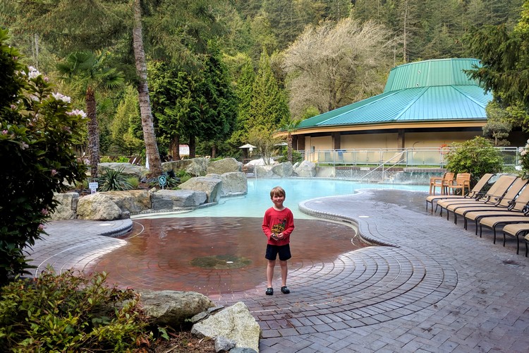 Outdoor family pool at the Harrison Hot Springs Resort in British Columbia