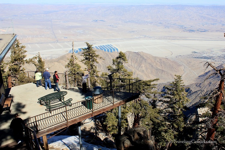 observation deck at the palm springs rotating tramway california