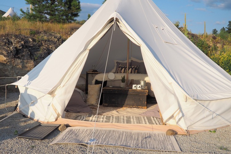 Glamping in Kelowna at Unique Canvas Luxury Camping