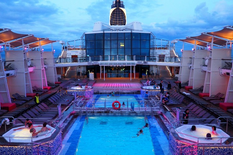 Pools on Celebrity Eclipse cruise ship Alaska Cruise