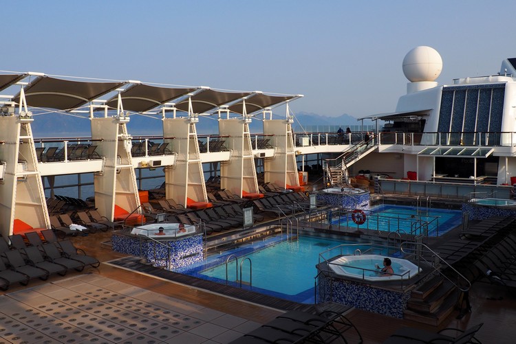 Celebrity Eclipse pools on Alaska Cruise