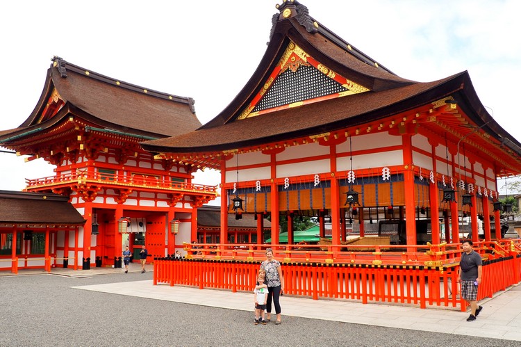 inside Fushimi Inari Shrine in Kyoto Japan