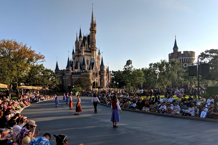 Disney castle at Tokyo Disneyland in Japan