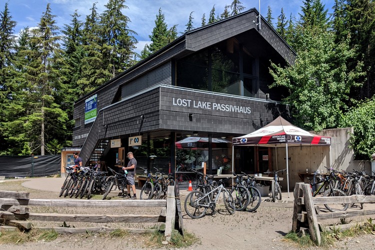 Lost Lake PassivHaus in Whistler British Columbia, summer bike rentals at Lost Lake Whistler