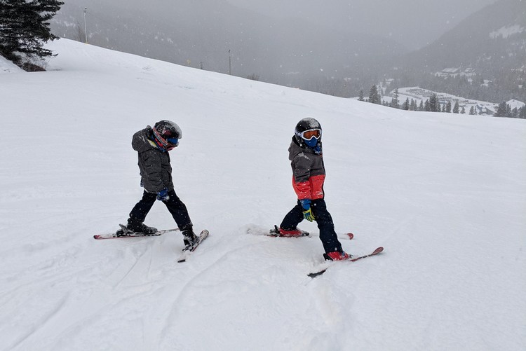kids skiing at Sasquatch Mountain Resort in British Columbia