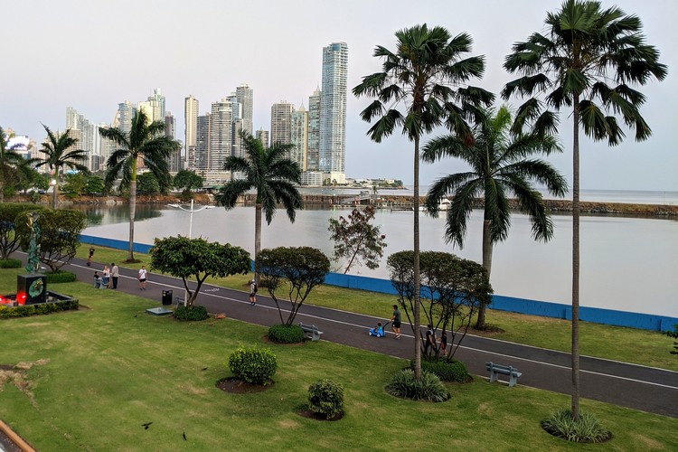 Cinta Costera pathway in Panama City Panama