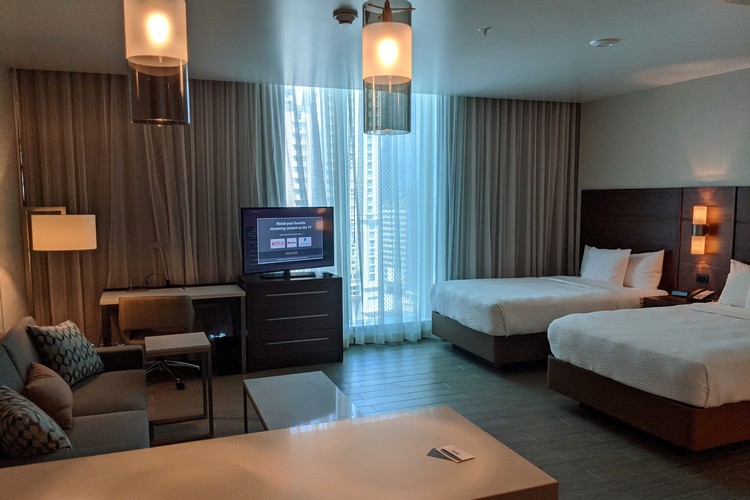 Inside the hotel room at Residence Inn by Marriott Panama City