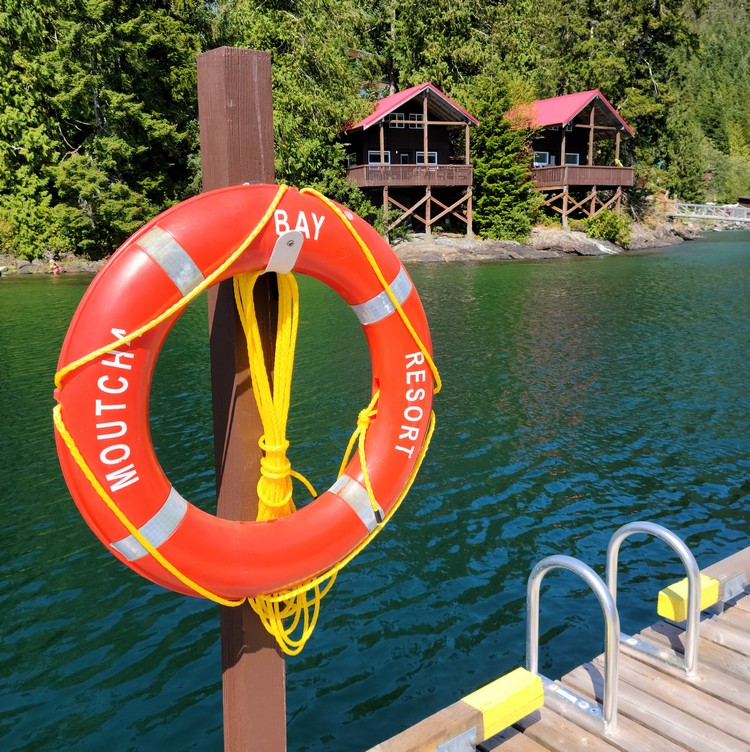 waterfront cabin rental at Moutcha Bay resort fishing lodge in Nootka Sound British Columbia
