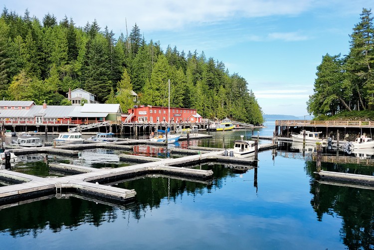 Telegraph Cove Marina on Vancouver Island, British Columbia, Canada
