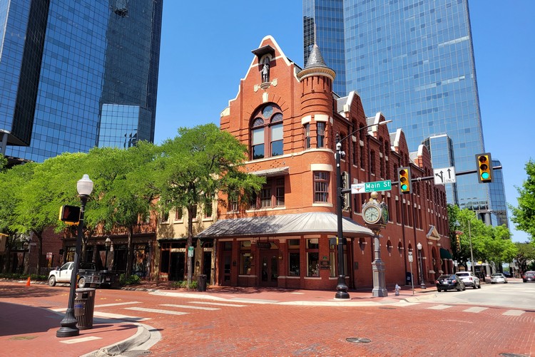Brick building at Sundance Square, things to do in Fort Worth Texas 