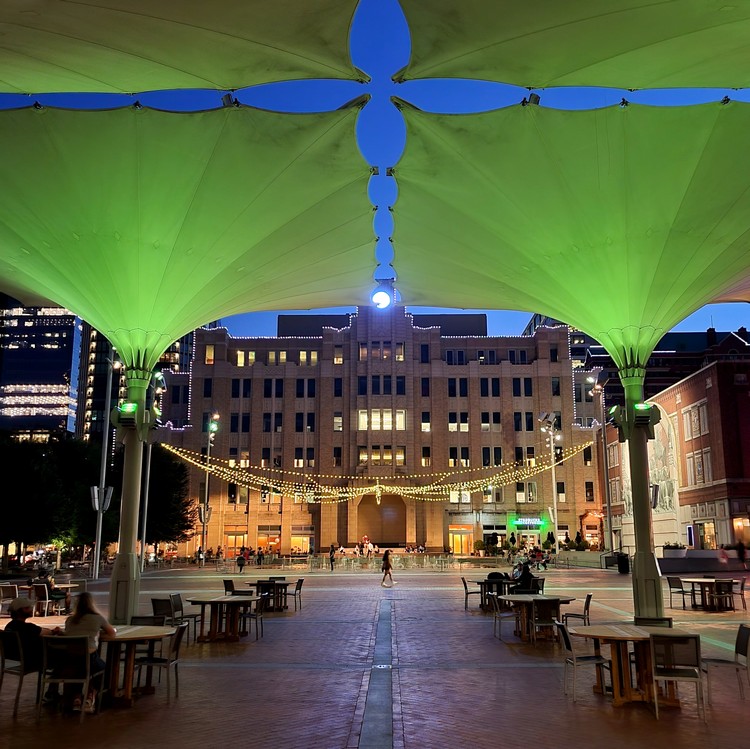 Sundance Square at night, things to do in Fort Worth Texas
