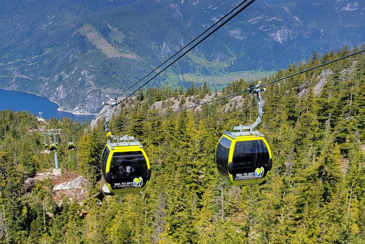 Sea to Sky Gondola tram in Squamish, British Columbia