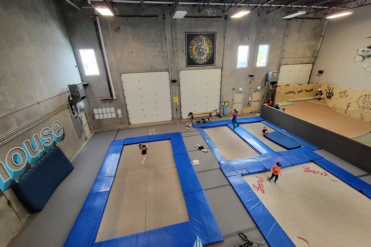 Indoor trampoline park at Airhouse Squamish, things to do in Squamish with kids