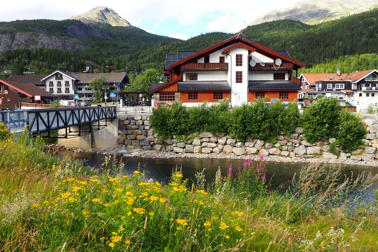 River views of Hemsedal village Surrounded by mountains