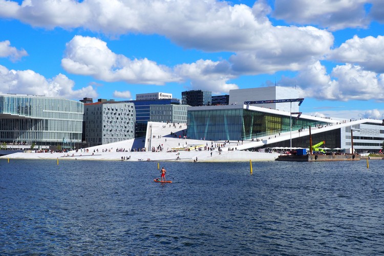 Oslo Opera House in downtown Olso, Norway