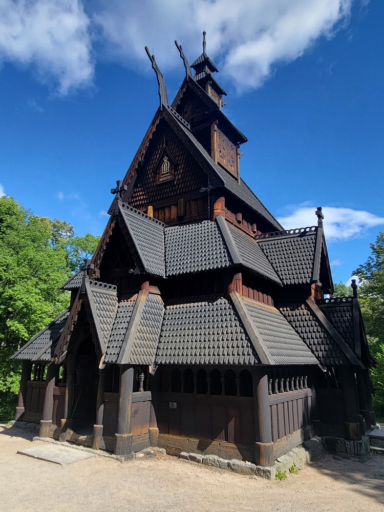 Gol Stave Church is located in the Norwegian Museum of Cultural History at Bygdøy in Oslo, Norway