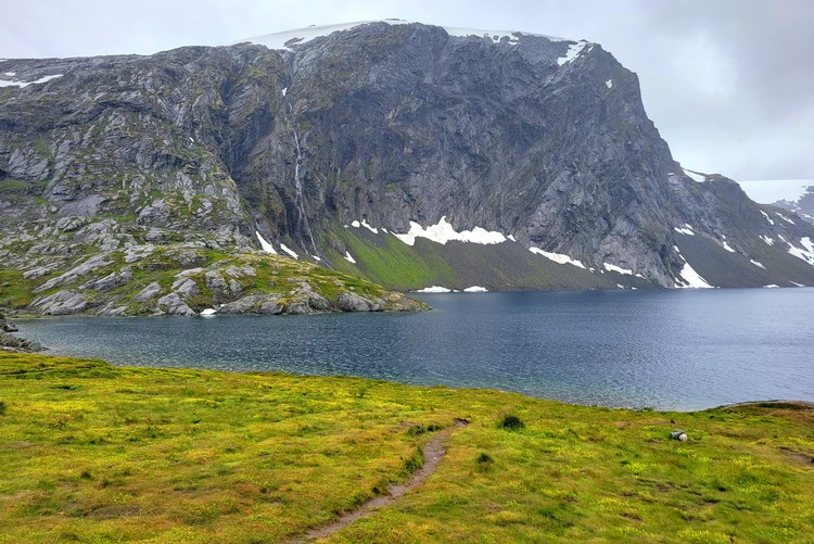Djupvatnet Lake at the mountain pass near Trollstigen, Norway road trip stops