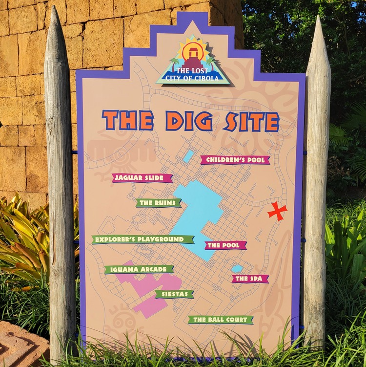 Map of Dig Site at Coronado Springs Resort, Disney World