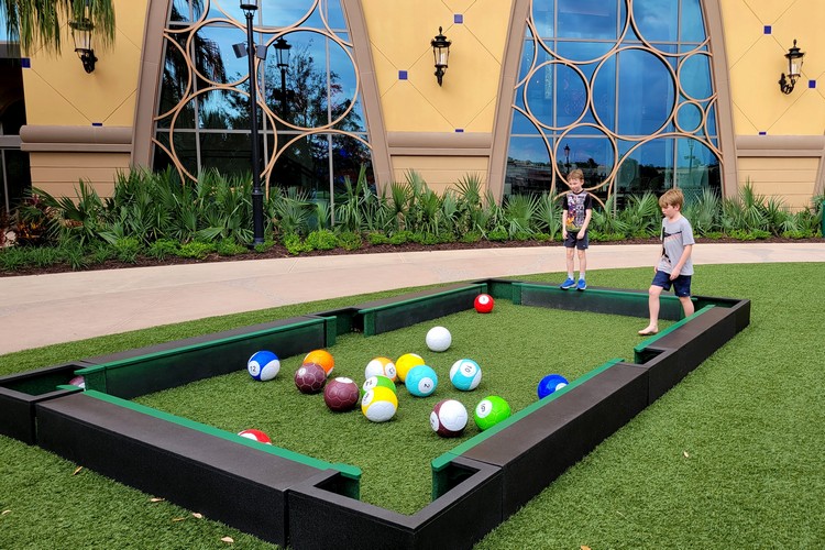 Outdoor soccer billiards at Coronado Springs Resort, Disney World Orlando