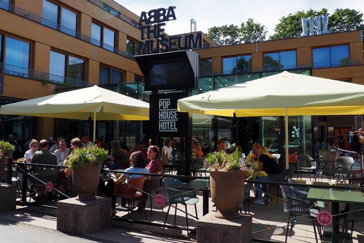 Restaurant at ABBA Museum on Djurgården in Stockholm Sweden