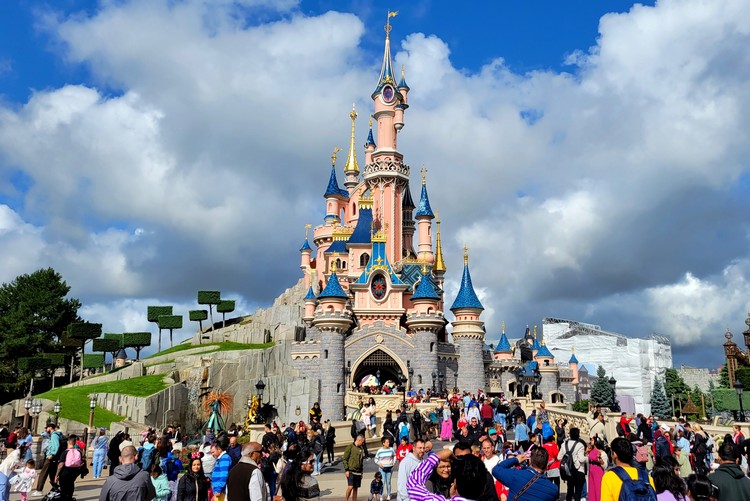 The iconic Sleeping Beauty Castle in Disneyland Paris