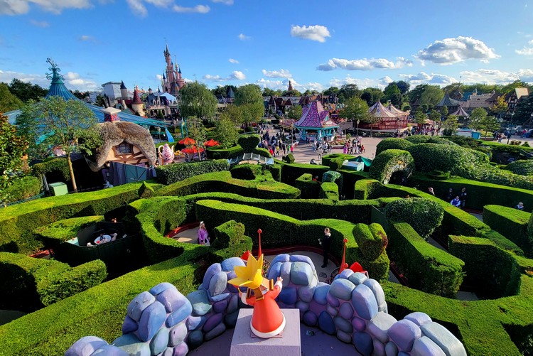 best view of Disneyland Paris from the Queen of Hearts Castle