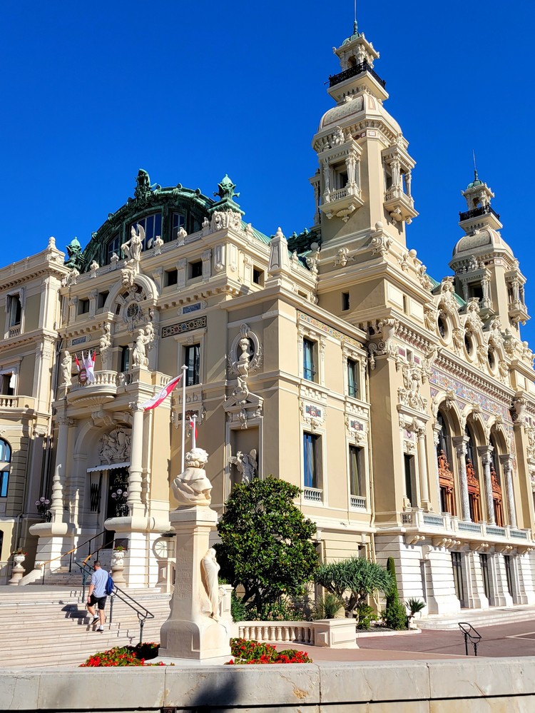 Backside view of the Monte-Carlo Casino in Monaco