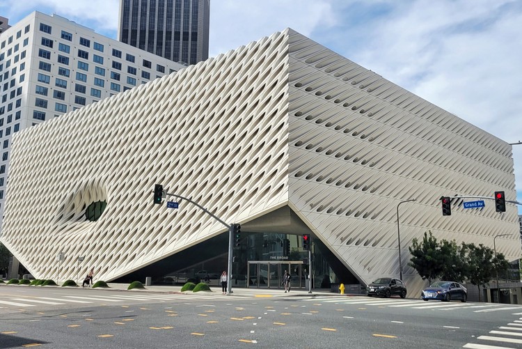 The Broad in Los Angeles Modern Museum across the street from the Walt Disney Concert Hall