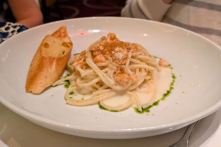 main dish from the Dining Room Menu on Koningsdam cruise ship, Holland America Line, Alaska cruise