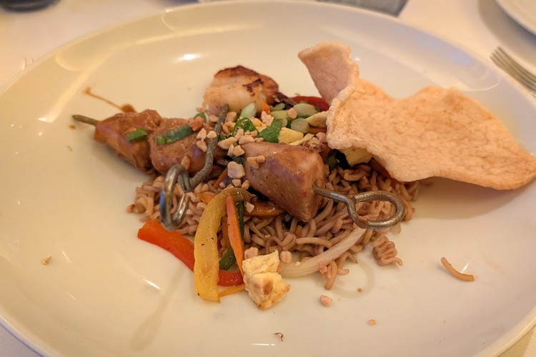main dish from the Dining Room Menu on Koningsdam cruise ship, Holland America Line, Alaska cruise