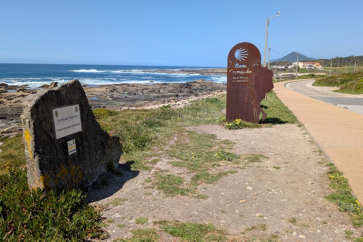 Camino Portuguese Coastal Route from Viana do Castelo to Caminha, Portugal