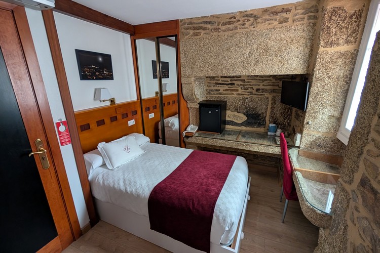 View of my room at Hotel Entrecercas in Santiago de Compostela Spain