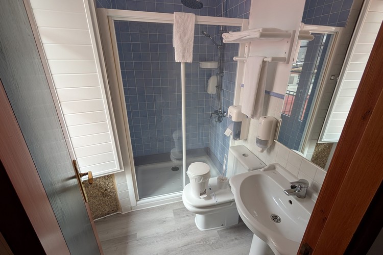 Bathroom inside my room at Hotel Entrecercas