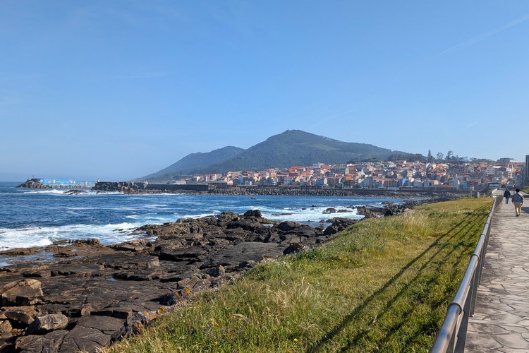 Approaching the coastal city of A Guarda in Galicia