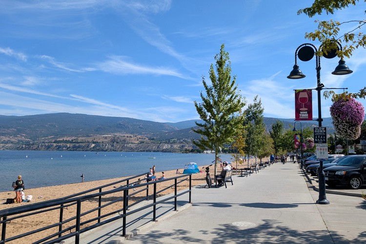 Okanagan Beach is the most popular beach in Penticton British Columbia Canada